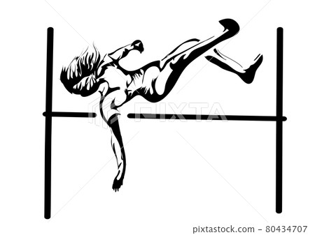 high jumper silhouette high jumper silhouette 80434707