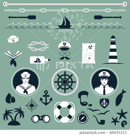 nautical icons nautical icons 80435231