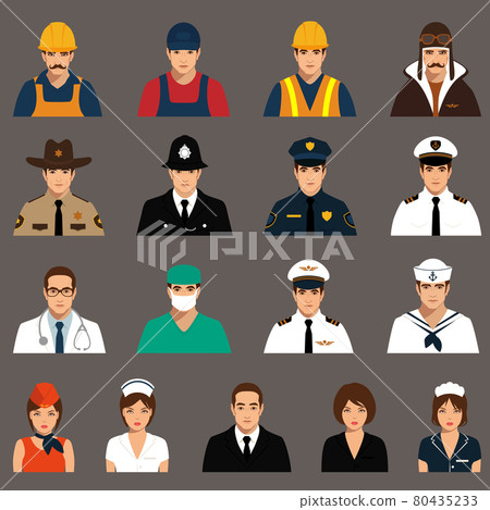 icon workers, profession icon workers, profession 80435233