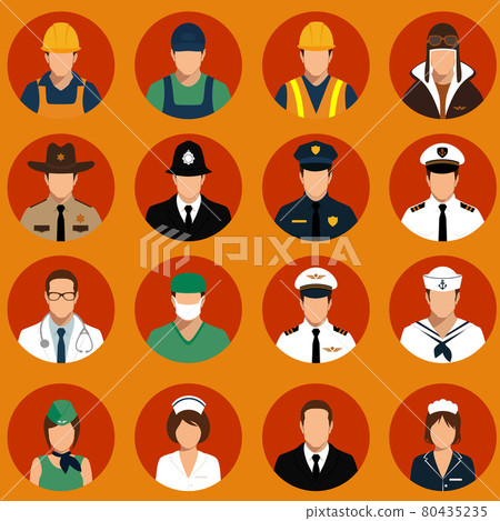 icon workers, profession icon workers, profession 80435235