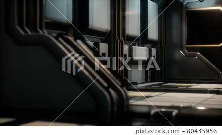 Sci-fi tunnel or spaceship corridor Sci-fi tunnel or spaceship corridor 80435956