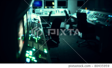 Equipment of empty central control room Equipment of empty central control room 80435959