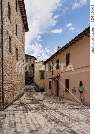 The center of Preci at July 2020 after the earthquake of central Italy 2016 80436161