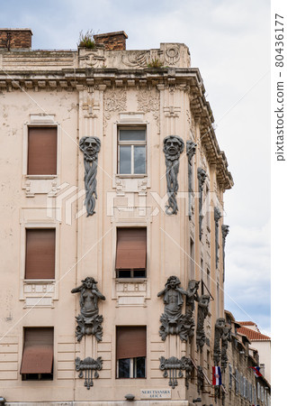 House in old stone street of Split historic city, Dalmatia, Croatia 80436177