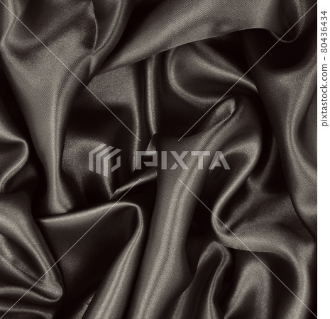 Smooth elegant brown silk or satin texture as abstract background. Luxurious background design. Sepia toned. Retro style 80436434