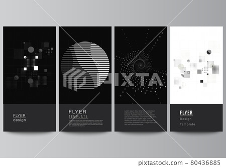 Vector layout of flyer, banner design templates for website advertising design, vertical flyer design. Abstract technology black color science background. Digital data visualization. High tech concept Vector layout of flyer, banner design templates for website advertising design, vertical flyer design. Abstract technology black color science background. Digital data visualization. High tech concept 80436885