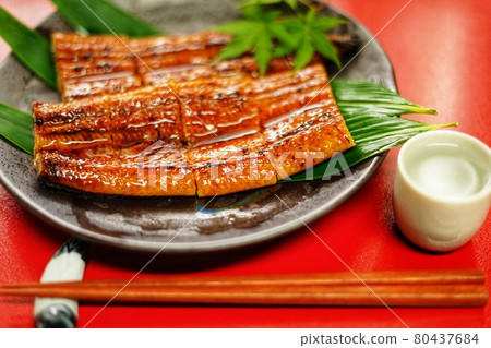 Image material of domestic oversized eel kabayaki Image material of domestic oversized eel kabayaki 80437684