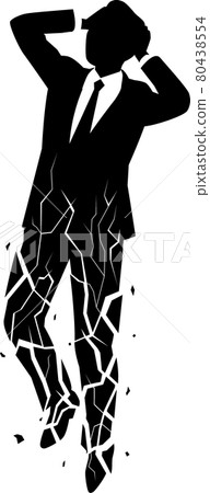 Collapse male businessman Collapse male businessman 80438554