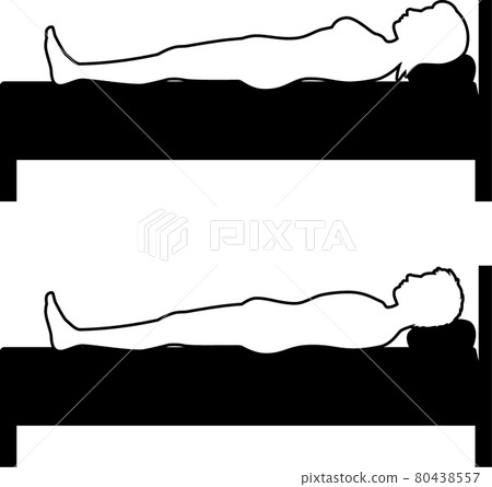 Person sleeping in bed 80438557