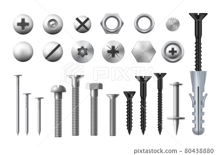 Metal bolts, screws, nuts and nails or fasteners 80438880