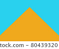 Abstract design orange pyramid pattern on a background of blue sky 80439320