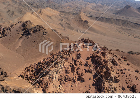Arid desert and strange stones. Arid desert and strange stones. 80439525