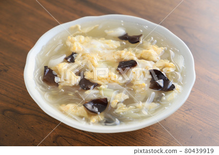 Chinese soup with vermicelli and wood ear 80439919