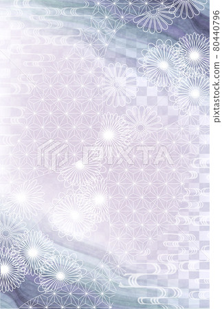 哀悼日式菊花背景 80440796