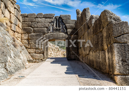 Lion Gate in Mycenae, Greece 80441151