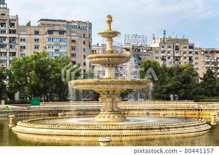 Central city fountain in Bucharest 80441157