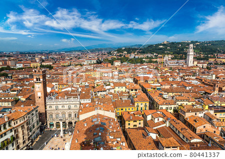 Aerial view of Verona, Italy 80441337