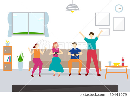 People playing games in the room 80441979