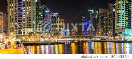 Panorama of Dubai marina Panorama of Dubai marina 80443264