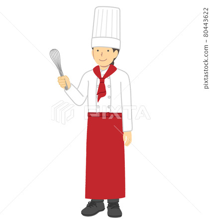 Illustration of a pastry chef woman 80443622