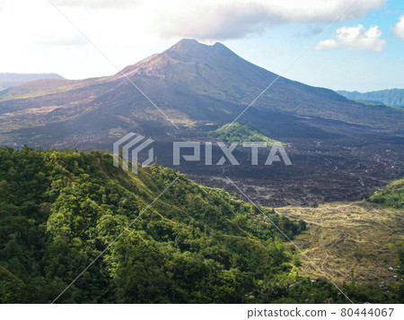 Panoramic view of Mountain Batur Kintamani with blue sky in blackground 80444067