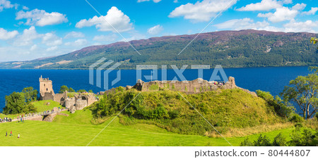 Urquhart Castle along Loch Ness lake 80444807