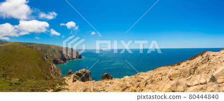 Atlantic ocean coast in Portugal 80444840