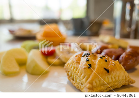 delicious breakfast at morning 80445861