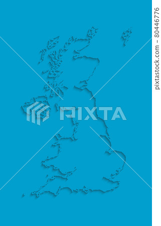 Vector map United Kingdom with creative shadow 80446776