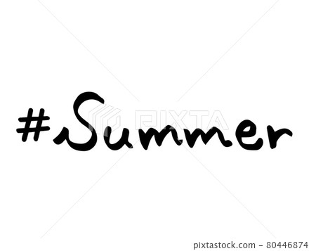 Cute summer summer character # / handwritten character illustration 80446874