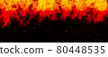 Orange fire or flames with sparkles and smoke in black background. 80448535