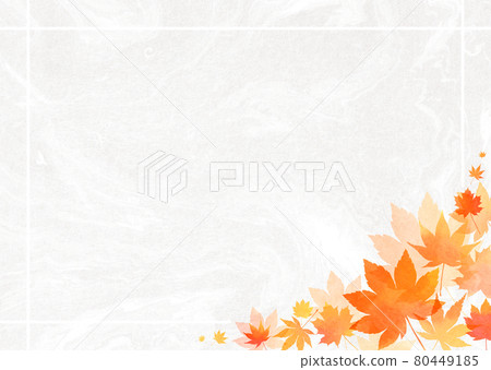 Background material Kaede maple autumn leaves (Japanese paper image) Background material Kaede maple autumn leaves (Japanese paper image) 80449185