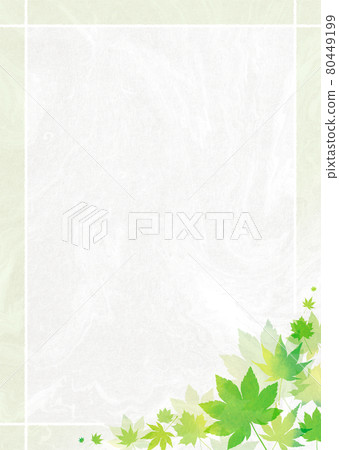 Background material Kaede Kaede Autumn leaves Fresh green Wakaba (Japanese paper image) Background material Kaede Kaede Autumn leaves Fresh green Wakaba (Japanese paper image) 80449199