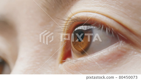 Macro shot of brown eye Macro shot of brown eye 80450073