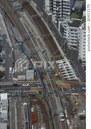 View from Tokyo Sky Tree: Tobu Sky Tree Line Limited Express Train (Limited Express Ryomo) View from Tokyo Sky Tree: Tobu Sky Tree Line Limited Express Train (Limited Express Ryomo) 80451570