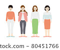 女性插畫全身 80451766