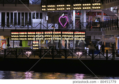 山口縣下關市家門碼頭夜景 山口縣下關市家門碼頭夜景 80451779