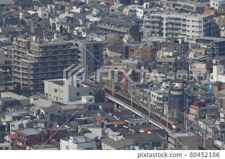 View from Tokyo Sky Tree: Tobu Sky Tree Line Limited Express Train (Nikko Spacia) View from Tokyo Sky Tree: Tobu Sky Tree Line Limited Express Train (Nikko Spacia) 80452186