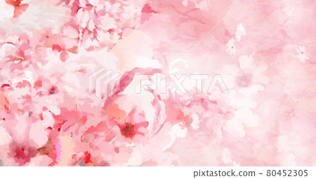 Beautiful pink watercolor rose and peony flowers Beautiful pink watercolor rose and peony flowers 80452305