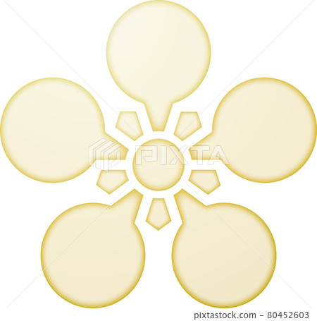 Family crest Kaga plum bowl [golden] 80452603