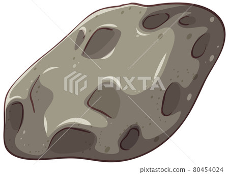A stone meteorite isolated on white background A stone meteorite isolated on white background 80454024