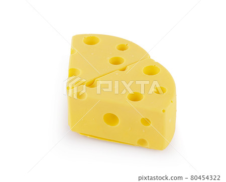 cheese isolate on white background. 80454322