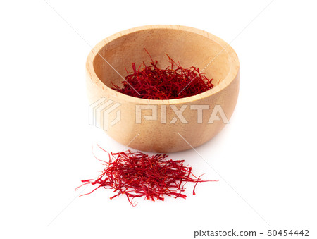 saffron threads an isolated on white background.saffron threads an isolated on white background saffron threads an isolated on white background.saffron threads an isolated on white background 80454442