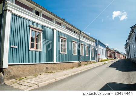 Rauma, Finland - 27 June, 2019: Old Rauma, one of UNESCO World Heritage sites, is the largest unified wooden town in the Nordic countries 80454444