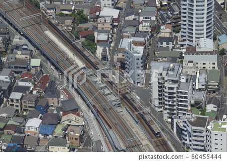 View from Tokyo Sky Tree: Hokuso Line 7500, which is directly connected to the Keisei Oshiage Line 80455444