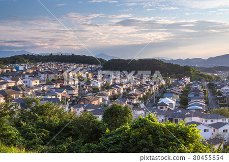 《Tokyo》 Twilight residential area, suburbs of Tokyo 80455854