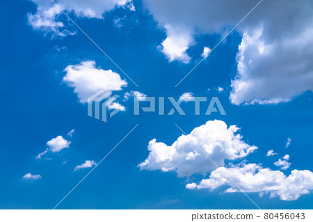 Summer sky, blue blank clouds Summer sky, blue blank clouds 80456043