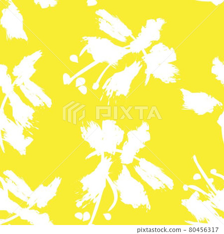 Yellow Floral Brush strokes Seamless Pattern Background Yellow Floral Brush strokes Seamless Pattern Background 80456317