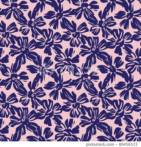 Pink Navy Floral Seamless Pattern Background Pink Navy Floral Seamless Pattern Background 80456515