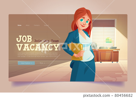 Vector banner of job vacancy, hire staff 80456682